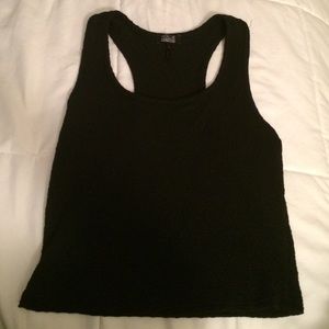 Nollie Textured Black Tank Crop