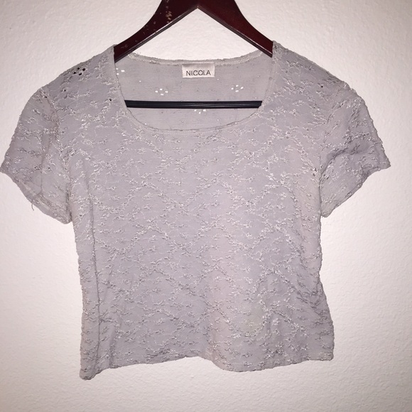 White lace crop top - Picture 1 of 2