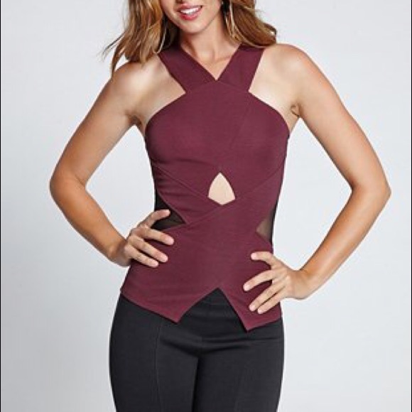 GUESS Crossover mesh top for the holidays!