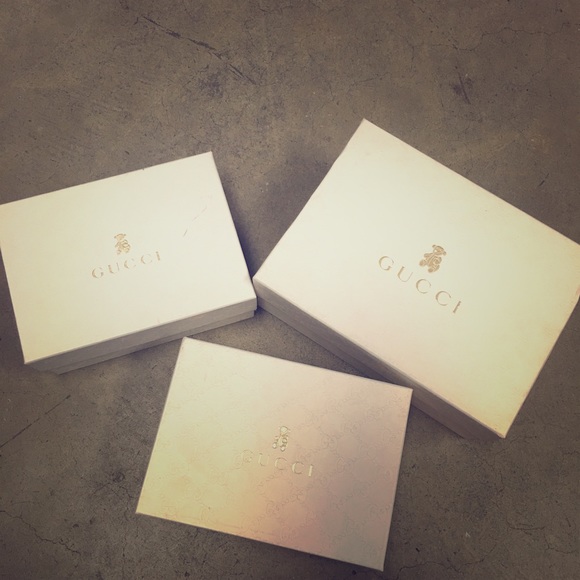 Set of 3 Gucci baby shoes box