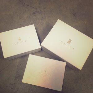 Set of 3 Gucci baby shoes box