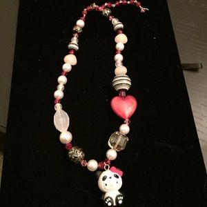 Tarina Tarantino panda Hello Kitty necklace