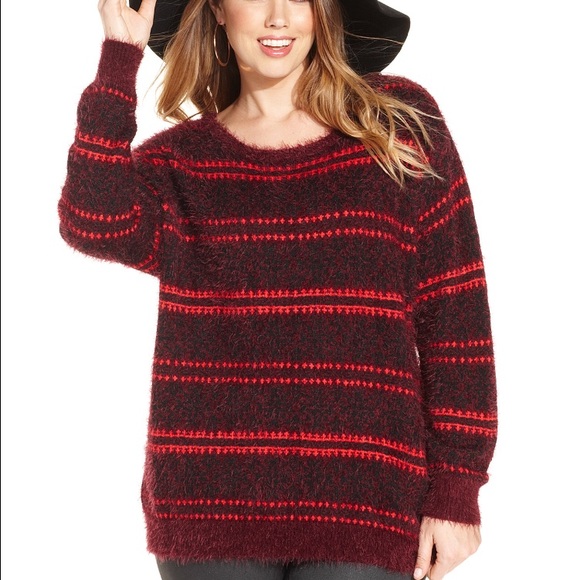 Jessica McClintock Sweaters - Jessica Simpson plus size striped sweater