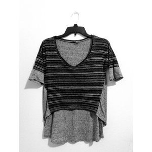 Two layered stripped shirt