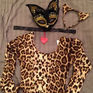 Leopard / Cat Halloween Costume with Cat Mask