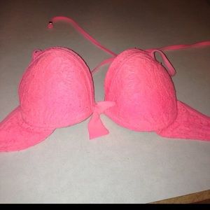 Pink bikini top