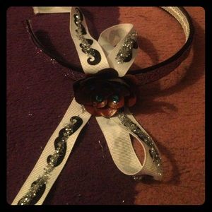 Glitter mustache hair band