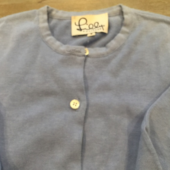Lilly Pulitzer Light Blue Cardigan Size Small
