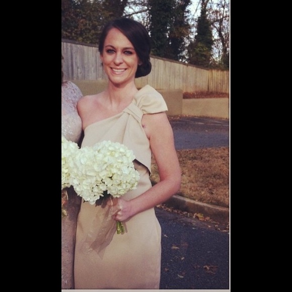 Halston Heritage One Shoulder Dress