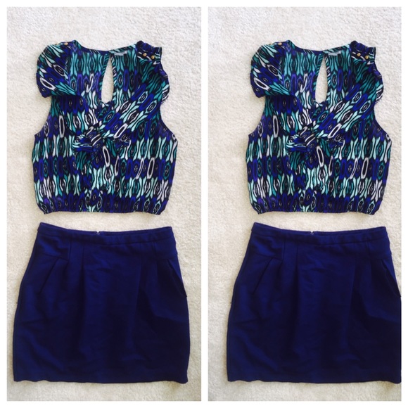 Crop Top && Skirt
