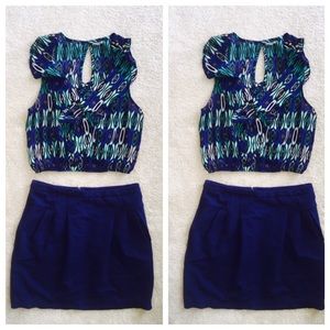 Crop Top && Skirt