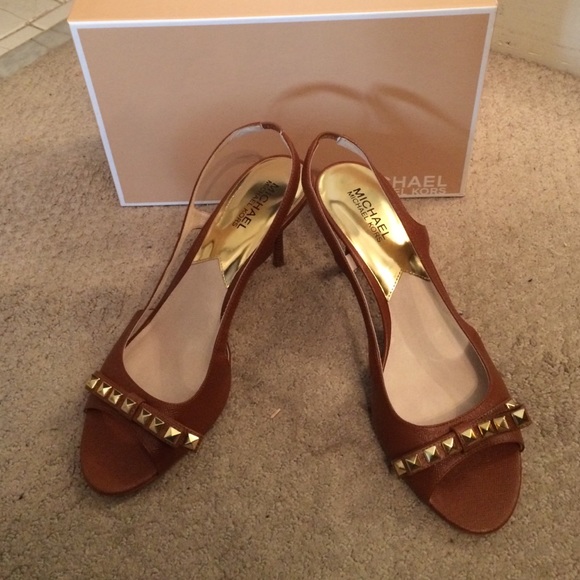 MK Peep Toe Sling Backs - Picture 1 of 4