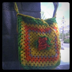 Award winning handmade crochet Boho bag