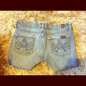 Cut off 7 for all mankind denim shorts