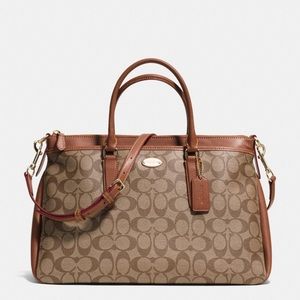 Coach Morgan Satchel in signature canvas