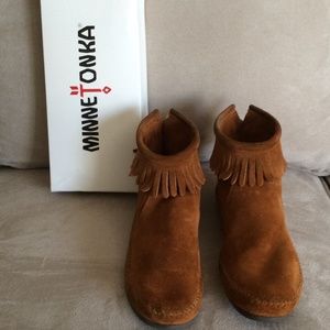 Minnetonka suede ankle boots