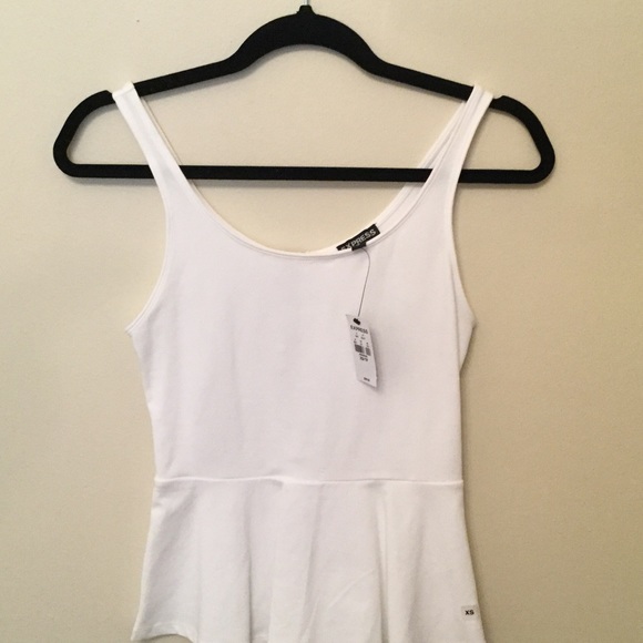 Express white stretchy tank