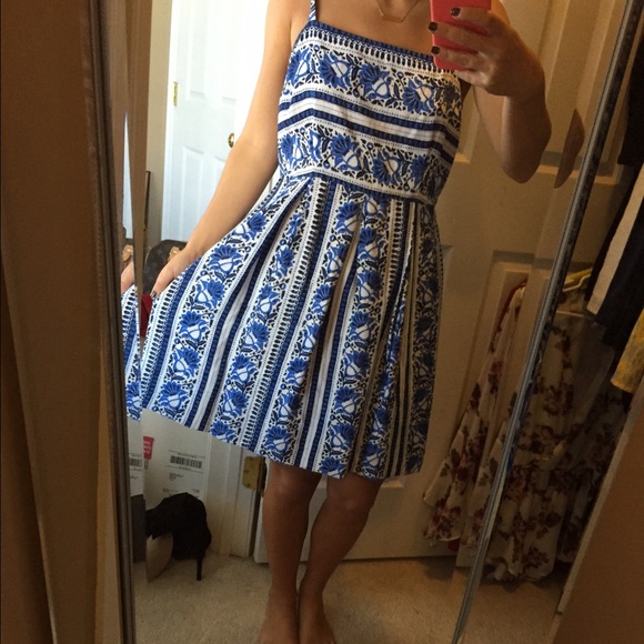 Blue and white LOFT dress