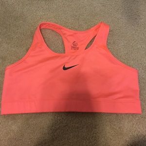 Pink Nike sports bra