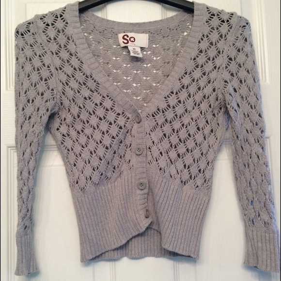 Adorable gray knit cardigan