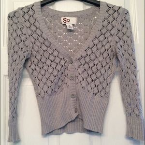 Adorable gray knit cardigan