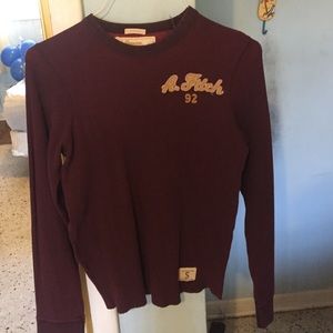 100% cotton Abercrombie and Fitch burgundy sweater