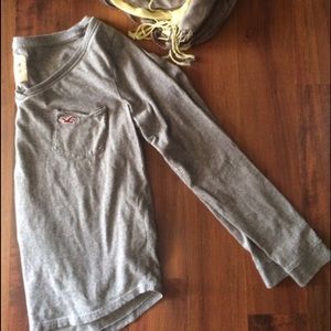 Hollister Gray long sleeve shirt
