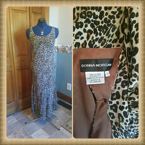 Donna Morgan Dresses & Skirts - NWOT Silk Cheetah Print Maxi