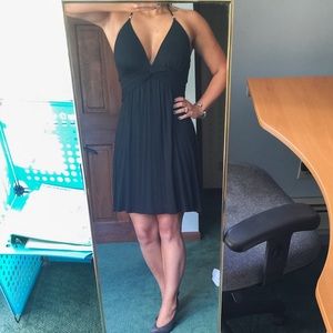 Express little black dress halter top.