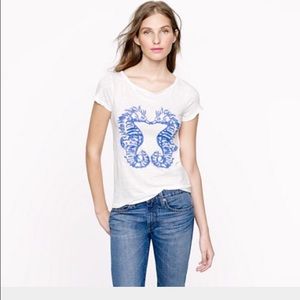 J. CREW kissing sea horse collector  t shirt