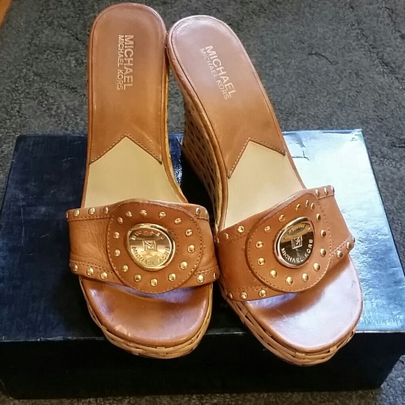 Michael Kors Tan wedge sandals