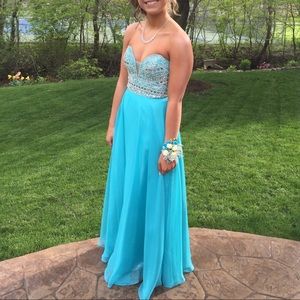 AQUA PROM DRESS!