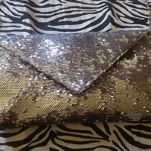 Sparkly  cache blue prom purse
