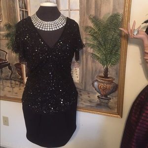 Gorgeous Black Sequin Top