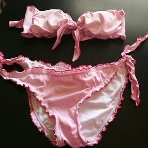 Pink Victoria's Secret Bandeau bikini