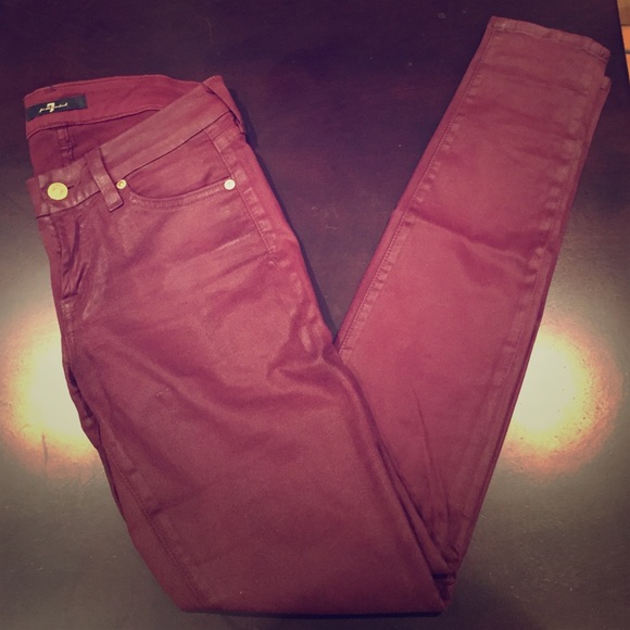 7 For All Mankind Coated Skinny Jeans