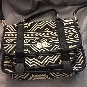 Aztec pattern satchel