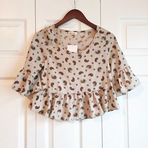 Paisley crop top