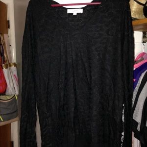 Loft black leopard sweater