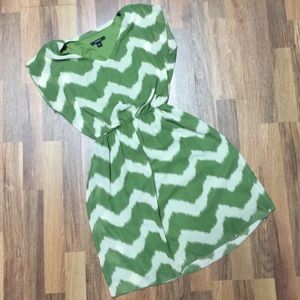 Express chevron dress great with boots for fall!