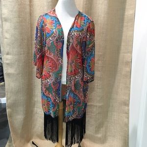 Fringed cardigan