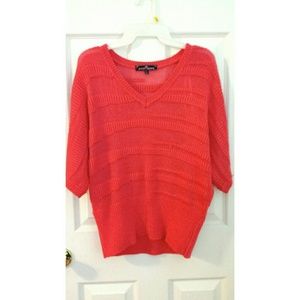 Hot Pink Knit Cover Up