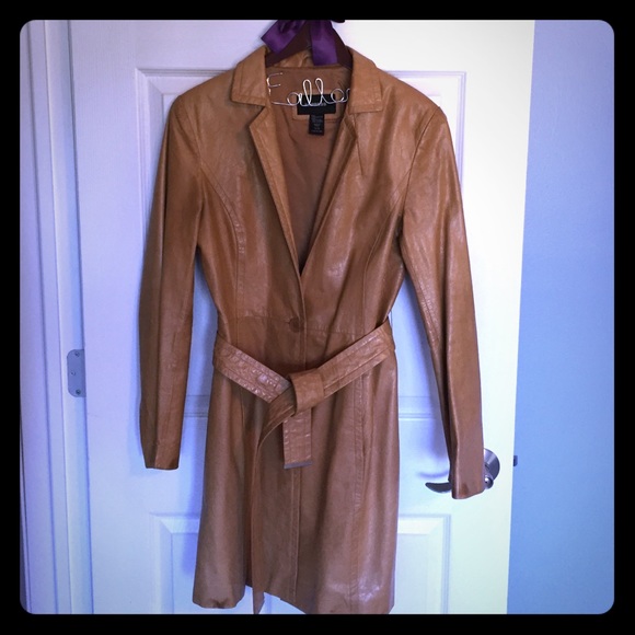 Express Jackets & Blazers - Long 100% leather Express jacket