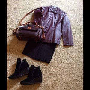 🍷Merlot Colored 100% Leather Jacket👀