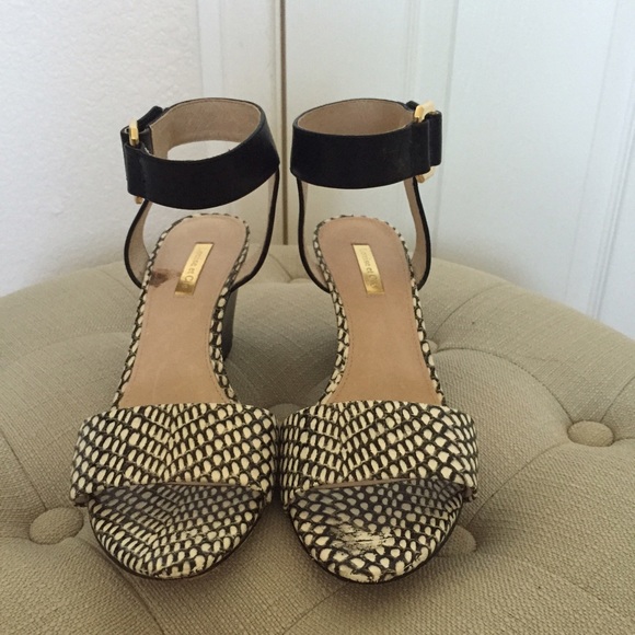 SOLD Louise et Cie Phiona leather wedge sandal - Picture 2 of 4