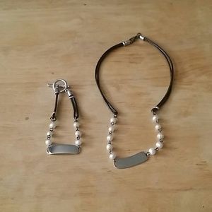 Fashion choker and bracelet set