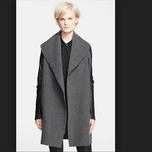 Vince shawl collar mixed media coat
