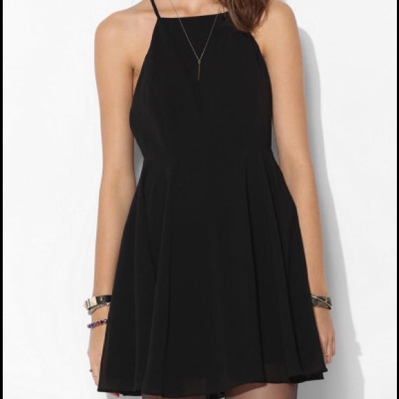 Silence and Noise Chiffon High Neck Apron Dress