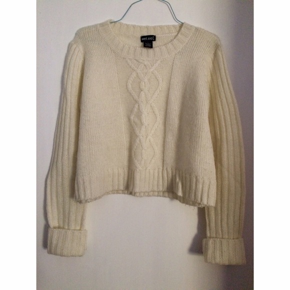 Off-White Crop Sweater