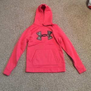 Under Armour hot pink and camo hoodie